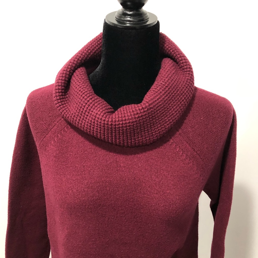 Cyrus Burgundy Cowl Neck Sweater - Picture 4 of 10